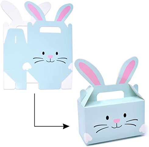 Cajas de Favor de Pascua Gift Boutique - Paquete de 24 Cajas de Cartón con Manija, Conejitos y Orejas para Decoraciones de Fiesta Escolar Infantil - imagen 5