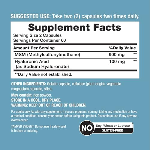 NeoCell Ácido Hialurónico con MSM 1000mg | 120 Cápsulas | Suplemento Avanzado con Ingredientes Estudiados Clínicamente - imagen 4