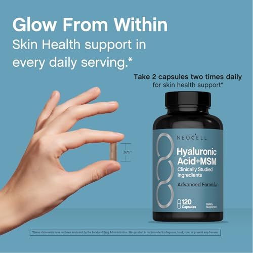 NeoCell Ácido Hialurónico con MSM 1000mg | 120 Cápsulas | Suplemento Avanzado con Ingredientes Estudiados Clínicamente - imagen 8
