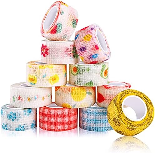 Venda de Vendajes, 12 Piezas de Vendaje Impermeable y Resistente al Sudor, Vendajes Cohesivos Elásticos para Esguinces de Tobillo y Hinchazón - imagen 1