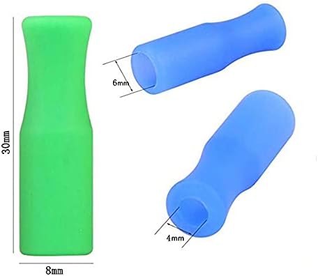 Popotes de Acero Inoxidable, 4 piezas de 12 Popotes Reutilizables Ultra Largos con Cepillo de Limpieza y Puntas de Silicón para Vasos Altos - imagen 5