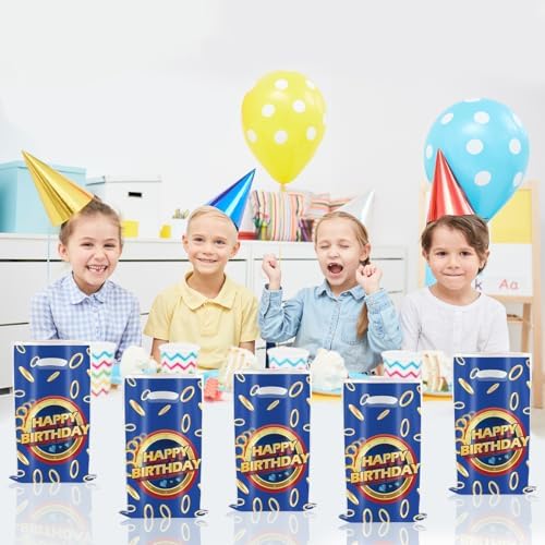 Bolsas de Regalo de Erizo Azules SHONHONG - 30 Piezas para Decoración de Fiesta de Cumpleaños Temática de Erizo - imagen 3