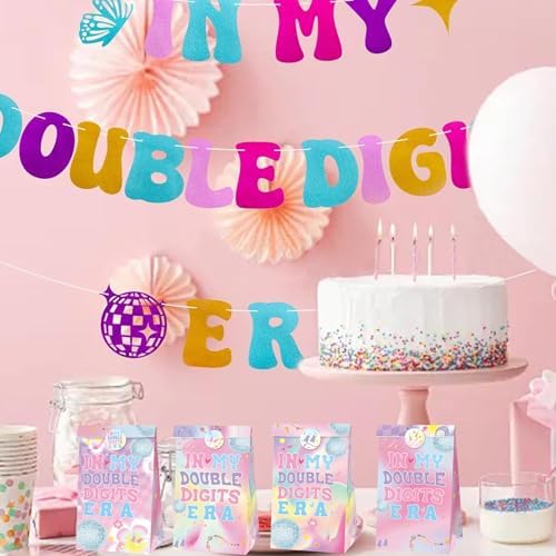 24 Piezas de Bolsas de Regalo para Cumpleaños de Doble Dígito con Stickers, Favor de Fiesta de 10 Años, Bolsas de Papel para Decoraciones de - imagen 7