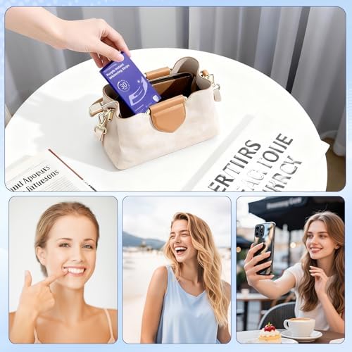 Tiras Blanqueadoras para Dientes Sensibles, Seguras para el Esmalte - Kit Profesional para Eliminar Manchas de Café, Vino y Tabaco (14 Tiras, Menta) - imagen 7