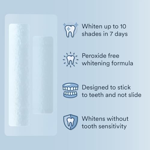 Tiras Blanqueadoras Auraglow para Dientes Sensibles – Sin Peróxido, Sin Sensibilidad, Fórmula con Pap, 10 Tonos Más Blancos en 7 Días, Remueve - imagen 4