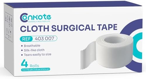 Cinta Quirúrgica Conkote de Tela 1 x 10 Yardas, Cinta Médica Hipoalergénica, Paquete de 4 Rollos - imagen 1