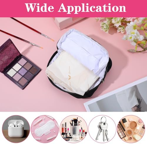 Bolsa Portátil para el Periodo de Niñas, Lindo Estuche con Lazo para Toallas Sanitarias y Tampones, Regalo Ideal para Niñas (Negro) - imagen 5