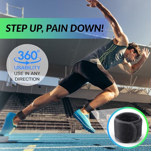 Faja Magnética para Tendinitis de Aquiles - Paquete de 2, Ajustable 5-12 para Hombres y Mujeres, Soporte para Tobillo Ideal para Correr, Ciclismo y - imagen 7