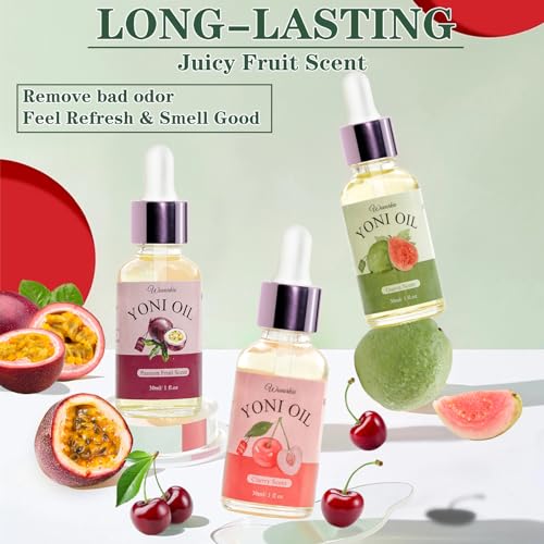 Wovarkie 3 PZS Aceite Yoni para Mujeres, Hidratante Vaginal, Desodorante Femenino, Cuidado Natural (Frutas del Bosque) - imagen 5