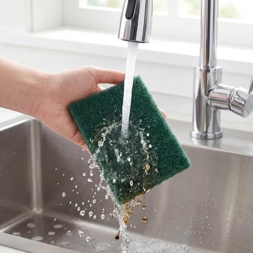 Esponjas de Limpieza, Paquete de 6 en Verde – Estropajo Pesado para Ollas, Estufas, Campanas, Fácil de Enjuagar, Desengrasante y Desincrustante por - imagen 8