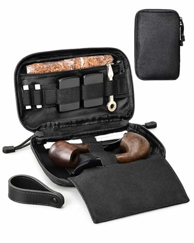 Bolsita para Tabaco BS-VOG para 2 Pipas, Ligera, Organizador de Accesorios de Fumar en Tela Oxford, Ideal para Viajes y Uso Diario (Pipas No - imagen 1