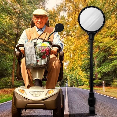 Espejo Ajustable para Scooter de Movilidad - Regalo para Silla de Ruedas y Scooter Eléctrico, Ideal para Personas Mayores - imagen 3