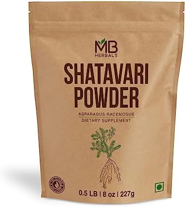 MB Herbals Polvo de Shatavari Puro 227 Gramos | 8 oz | 100% Puro Asparagus racemosus - imagen 1