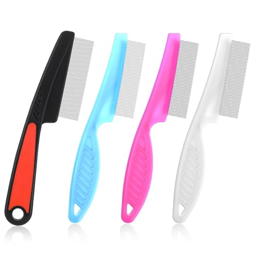 Peine de Acero Inoxidable IANFAN para Caspa, 4 Piezas, Peines Finos para Psoriasis y Piojos, Ideal para Cabello Grueso, Seco y Rizado - imagen 1