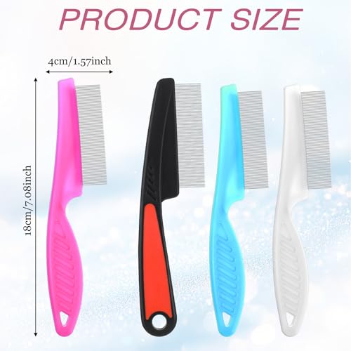 Peine de Acero Inoxidable IANFAN para Caspa, 4 Piezas, Peines Finos para Psoriasis y Piojos, Ideal para Cabello Grueso, Seco y Rizado - imagen 2