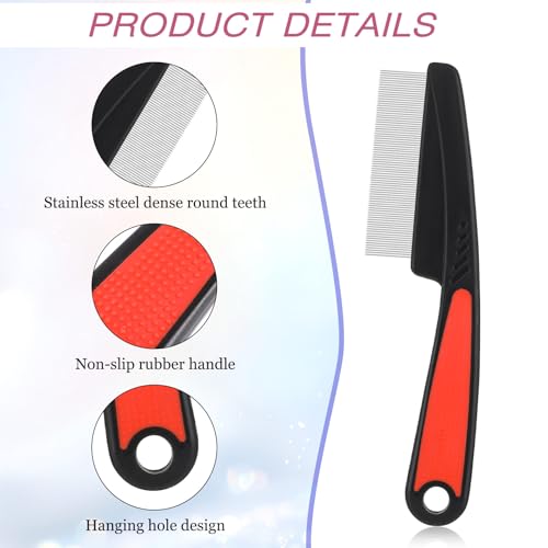 Peine de Acero Inoxidable IANFAN para Caspa, 4 Piezas, Peines Finos para Psoriasis y Piojos, Ideal para Cabello Grueso, Seco y Rizado - imagen 3