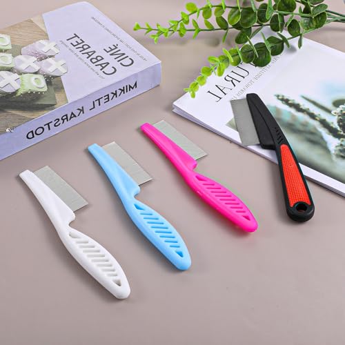 Peine de Acero Inoxidable IANFAN para Caspa, 4 Piezas, Peines Finos para Psoriasis y Piojos, Ideal para Cabello Grueso, Seco y Rizado - imagen 4