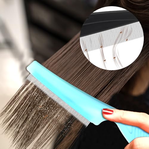 Peine de Acero Inoxidable IANFAN para Caspa, 4 Piezas, Peines Finos para Psoriasis y Piojos, Ideal para Cabello Grueso, Seco y Rizado - imagen 5