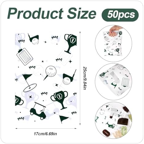 50 Piezas de Bolsas de Regalo para Golf, Decoraciones Temáticas de Fiesta, Bolsas de Dulces para Hombres y Mujeres, Suministros para Eventos - imagen 2