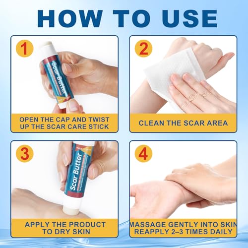 Stick para Cicatrices Scar Butter, Crema con Vitamina E y Manteca de Cacao para Cicatrices, Hidratación Profunda, Ligero y No Graso | 20g - imagen 7