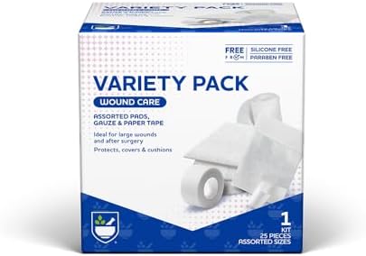 Paquete Variado de Gasas Estériles Rite Aid - Incluye 25 Gasas y Cinta Adhesiva | Suministros para ros Auxilios y Cuidado de Heridas - imagen 1