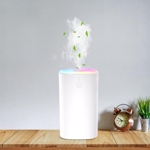 Difusor Pequeño de 400ml - Difusor de Aceites Esenciales Portátil para Escritorio, Mini Humidificador Aromaterapia con 2 Modos de Rocío y Apagado - imagen 1