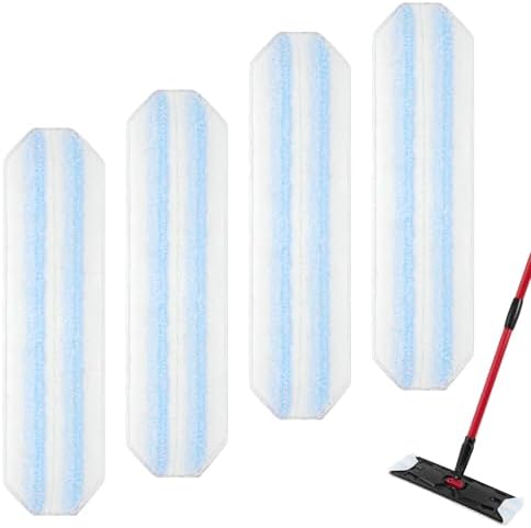 Repuestos de Mop Wlich Compatibles con el Sistema de Mop Plano O-Cedar H2prO, Paquete de 4 Almohadillas de Microfibra | Lavables a Máquina y - imagen 1