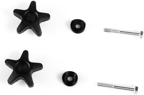 Pernos de Repuesto para Andador PEUTIER, 2 Juegos de Perillas de Plástico Negro, Universal, 4.4cm/1.7in y Arandelas de 1.9cm/0.75in - imagen 3