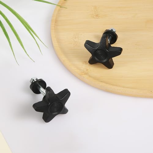 Pernos de Repuesto para Andador PEUTIER, 2 Juegos de Perillas de Plástico Negro, Universal, 4.4cm/1.7in y Arandelas de 1.9cm/0.75in - imagen 4