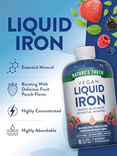 Gotas de Hierro Líquido Nature's Truth 18mg | Suplemento Mineral Esencial | Vegano, No Transgénico, Sin Gluten - imagen 5