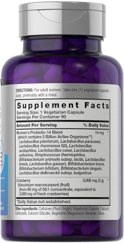 Horbäach Probiótico para Mujeres con Arándano | 90 Cápsulas Vegetarianas | Suplemento Dietético con 14 Cepas Probióticas | Libre de OGM y Gluten - imagen 2