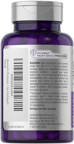 Horbäach Probiótico para Mujeres con Arándano | 90 Cápsulas Vegetarianas | Suplemento Dietético con 14 Cepas Probióticas | Libre de OGM y Gluten - imagen 3