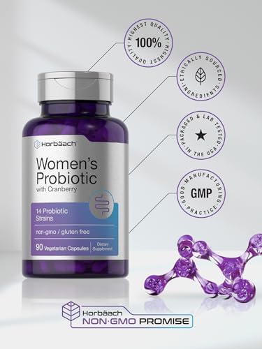 Horbäach Probiótico para Mujeres con Arándano | 90 Cápsulas Vegetarianas | Suplemento Dietético con 14 Cepas Probióticas | Libre de OGM y Gluten - imagen 6