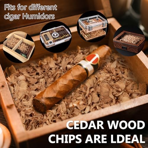 Virutas de Madera de Cedro Español RAINFLOW - Virutas de Cedro para Humidores de Cigarros, Accesorios para Almacenamiento de Cigarros (1.75oz) - imagen 7