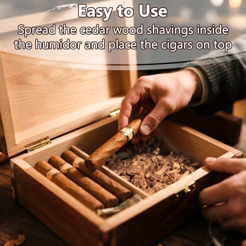 Virutas de Madera de Cedro Español RAINFLOW - Virutas de Cedro para Humidores de Cigarros, Accesorios para Almacenamiento de Cigarros (1.75oz) - imagen 8