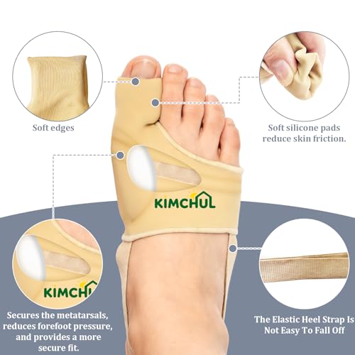 KIMCHUL Corrector de Juanetes 2 Piezas, Unisex, Versión Mejorada - Alivia el dolor y separa el dedo gordo, soporte transpirable para uso diurno y - imagen 3