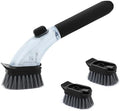 Cepillo de Cocina DAPOWER con Mango y Dispensador de Jabón, Ideal para Limpiar Platos, Ollas y Sinks (Negro) - imagen 1