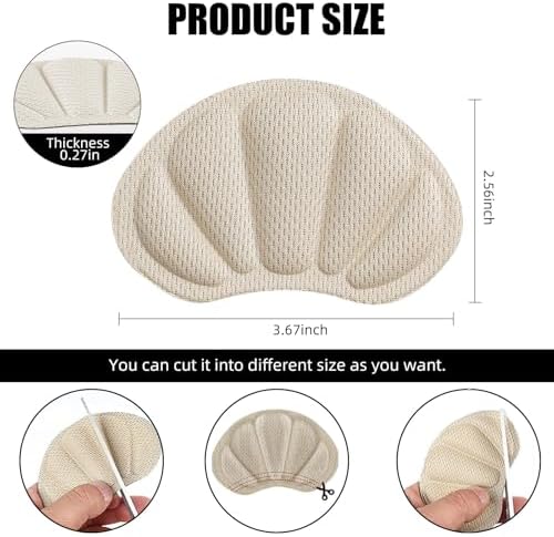 Adullpony Almohadillas Antideslizantes para Zapatos - Rellenos para Calzado Grande para Mujeres y Hombres - 4 Pares de Inserciones para Tacones, - imagen 2