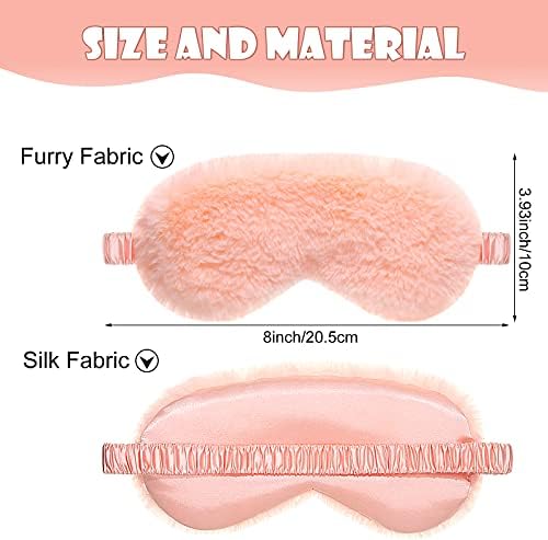 Máscara de Ojos de Seda de 4 Piezas, Máscaras de Sueño de Peluche Coloridas, Cubierta para Dormir Cómoda para Mujeres y Hombres - imagen 5