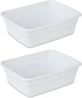 Tinas de Plástico para Lavado y Baño de Pies - Cubeta de 8 Qt - Paquete de 2 - Alta Resistencia - Ideal para Lavado y Almacenamiento (Blanco) - imagen 1