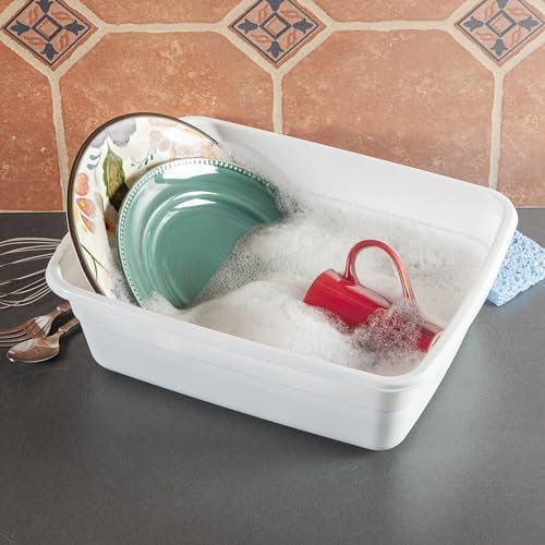 Tinas de Plástico para Lavado y Baño de Pies - Cubeta de 8 Qt - Paquete de 2 - Alta Resistencia - Ideal para Lavado y Almacenamiento (Blanco) - imagen 4