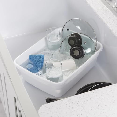 Tinas de Plástico para Lavado y Baño de Pies - Cubeta de 8 Qt - Paquete de 2 - Alta Resistencia - Ideal para Lavado y Almacenamiento (Blanco) - imagen 5