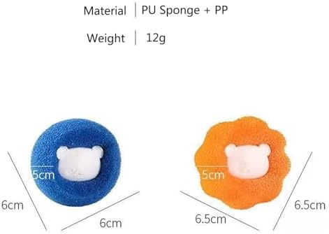 VBQFDPH 10 Piezas de Removedor de Pelo de Mascota para Lavandería, Capturador de Pelo para Lavadora, Bolas Secadoras para Remover Pelaje de Perros y - imagen 2