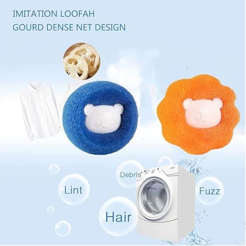 VBQFDPH 10 Piezas de Removedor de Pelo de Mascota para Lavandería, Capturador de Pelo para Lavadora, Bolas Secadoras para Remover Pelaje de Perros y - imagen 3