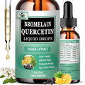 Gotas Líquidas de Quercetina con Bromelina, Saúco y Hoja de Ortiga, Suplemento de Vitamina C, Alta Absorción, Soporte Antioxidante Inmunológico, No - imagen 1