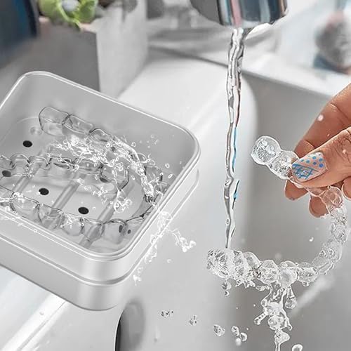 Estuche de Aluminio Ainiya para Retenedores Compatible con Invisalign, 2 Piezas, Funda Duradera para Dentaduras y Protectores Bucales, Ideal para - imagen 5
