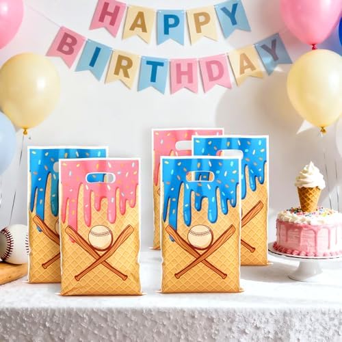 50 Piezas de Bolsas de Regalo de Béisbol para Helados, Bolsas de Fiesta con Asas para Dulces y Snacks, Decoración para Cumpleaños y Celebraciones - imagen 6
