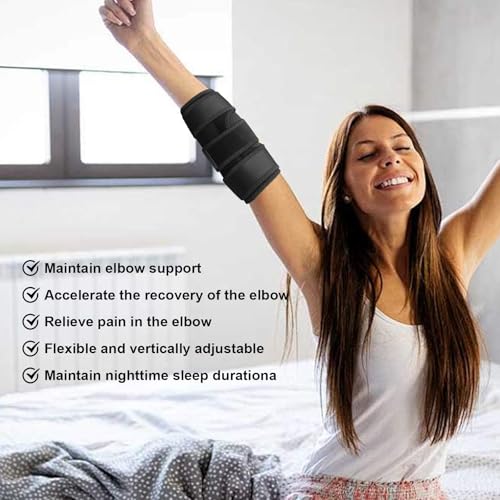 Férula para Codo Yasdyri para Síndrome del Tunnel Cubital, Soporte Ajustable para Dormir, Unisex, 1 Pieza (Negro) - imagen 6