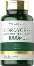 Cápsulas de Hongos Cordyceps Carlyle | 150 Contenido | Extracto de Hongos Strain CS-4 | Sin OGM y Sin Gluten - imagen 1