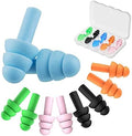 5 Pares de Tapones para Dormir de Silicona, Tapones Suaves y Reutilizables para Cancelar Ruido, Tapones Pequeños para Viajar con Estuche (Rosa, - imagen 1